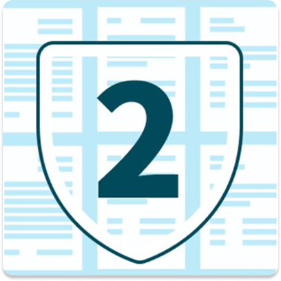A large 2 indicates two-factor authentication included from the start