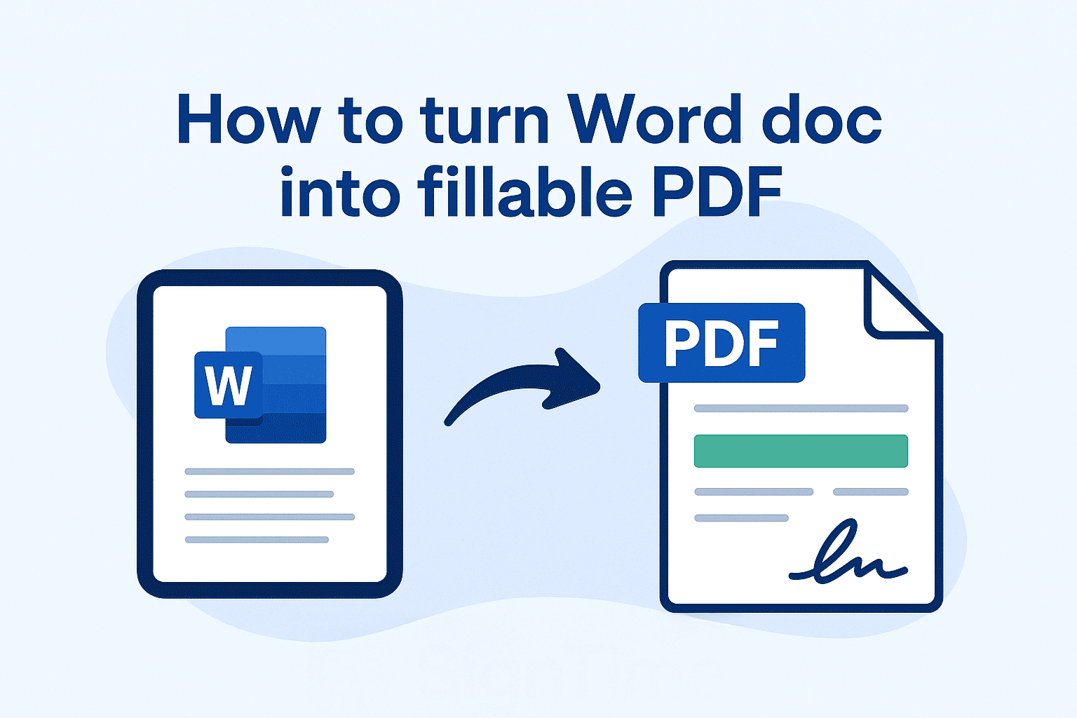 How to turn Word doc into fillable PDF with SignTime