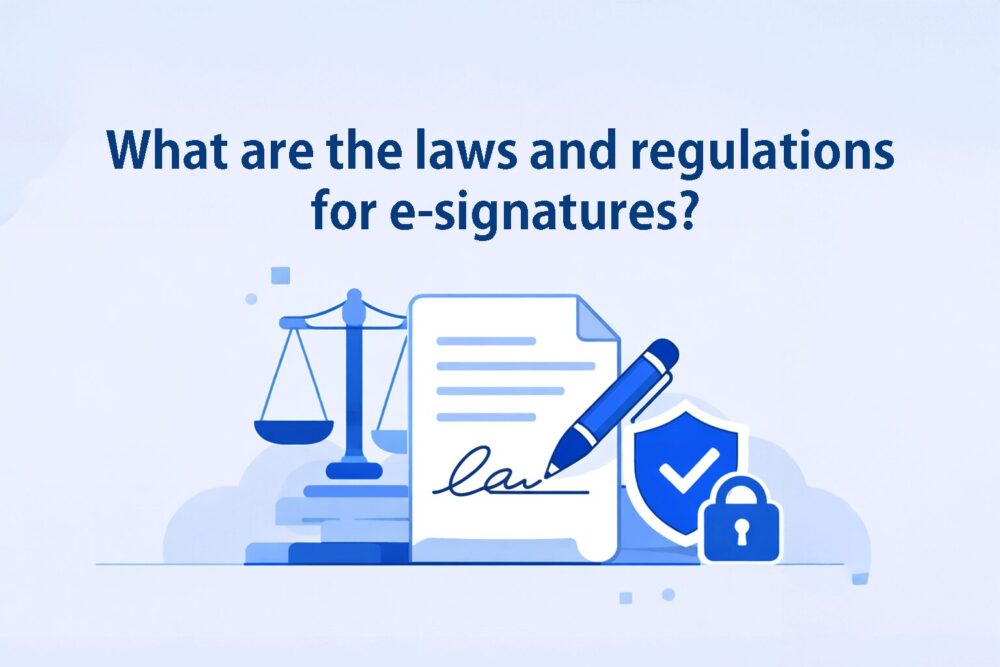 What are the laws and regulations for e-signatures?