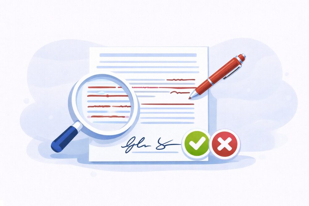 What does it mean to “redline a contract”?