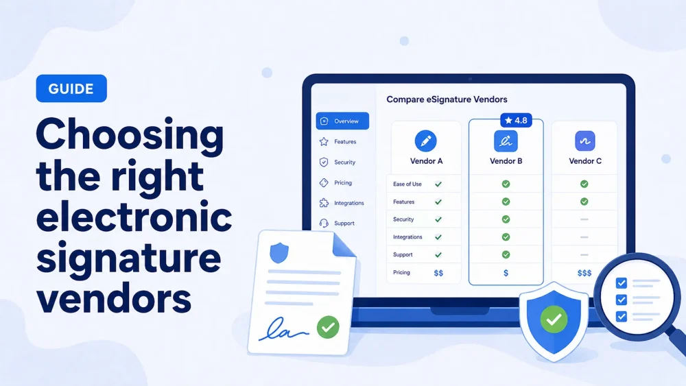 Choosing the right electronic signature vendors [guide]