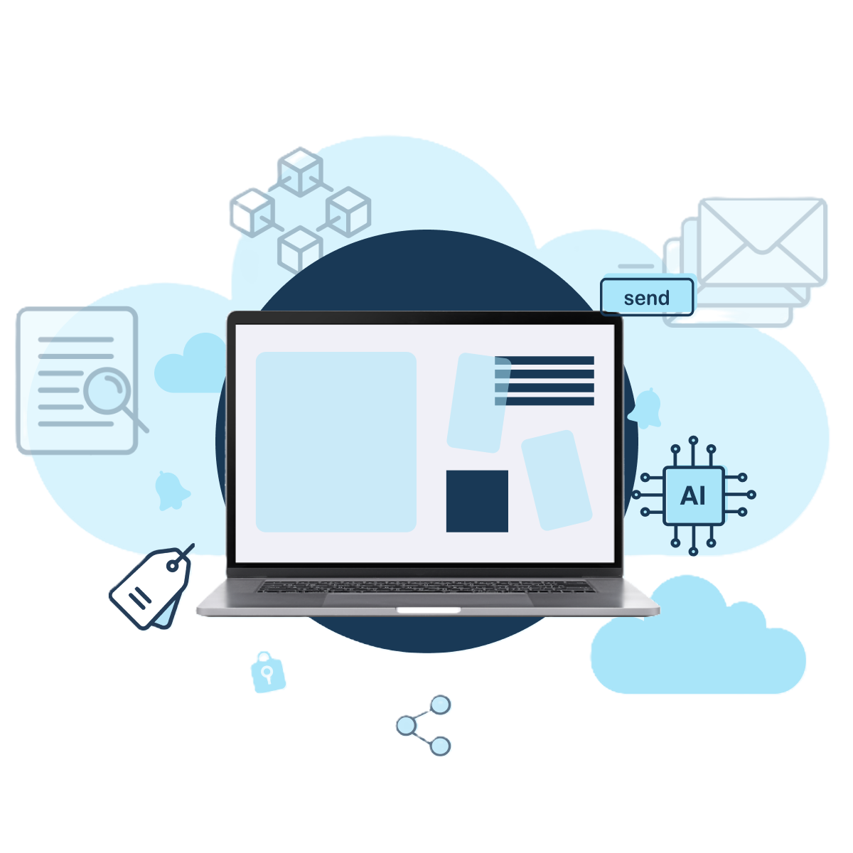 契約から保管までアイコン