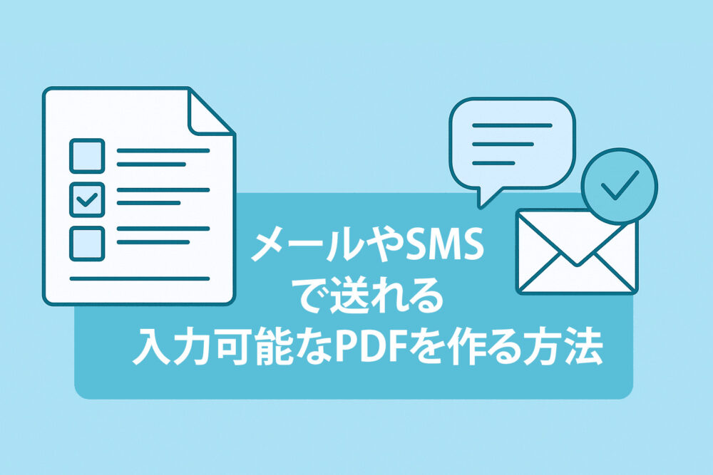 メールやSMSで送れる入力可能なPDFを作る方法