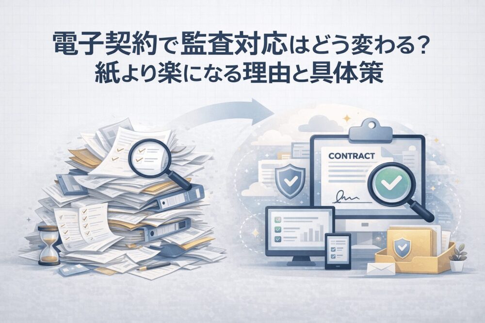 電子契約で監査対応はどう変わる?紙より楽になる理由と具体策
