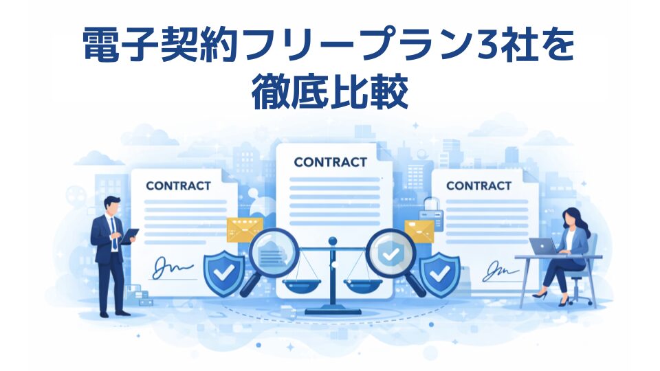 【2026年最新】電子契約フリープラン徹底比較|サインタイム・クラウドサイン・GMOサインの違いとは?