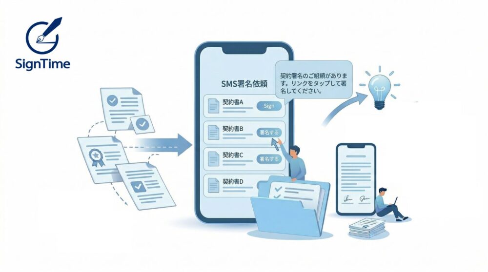 SMS署名依頼とは？スマホで電子契約を即日完了させる仕組みとメリット