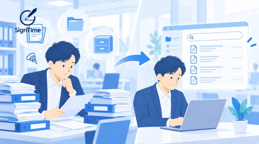 契約書の検索に時間がかかる原因とは?電子保管で必要な書類をすぐ見つける方法